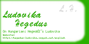 ludovika hegedus business card